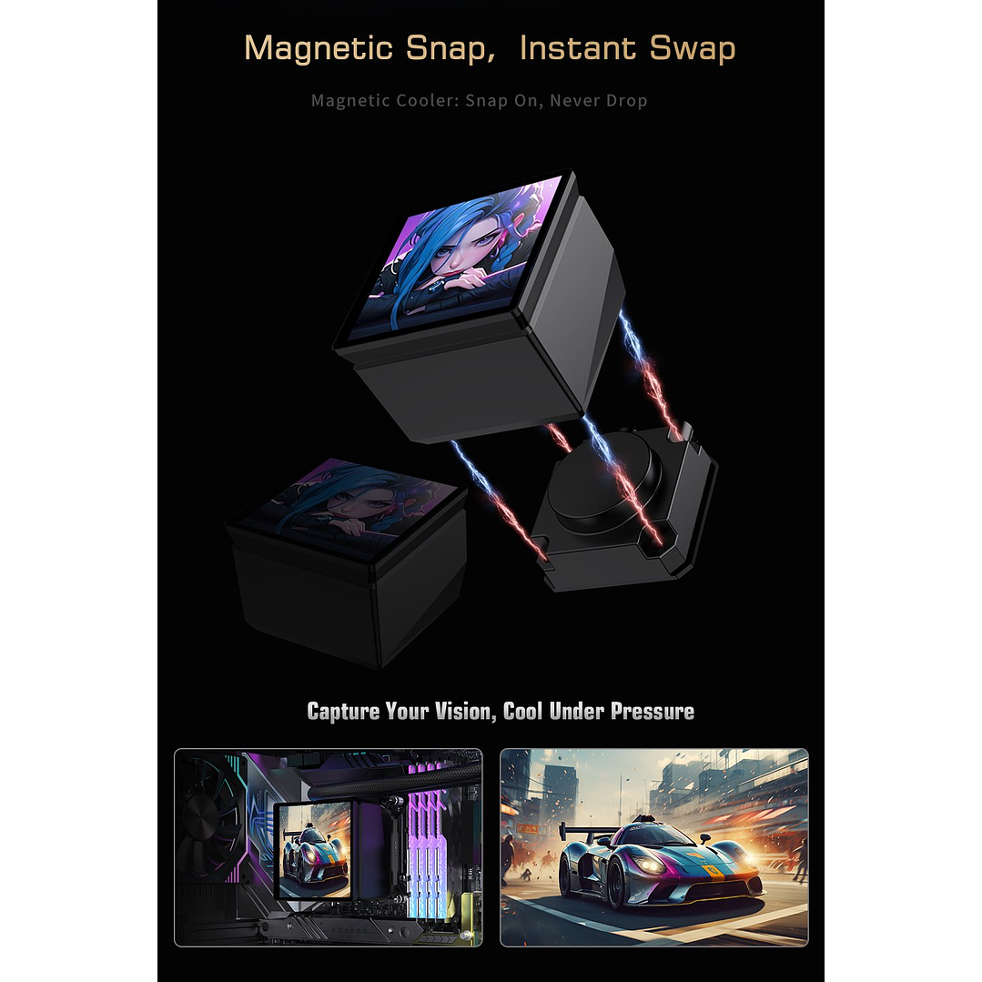  Refrigeración Líquida AIO 240mm con Pantalla Digital 3.5