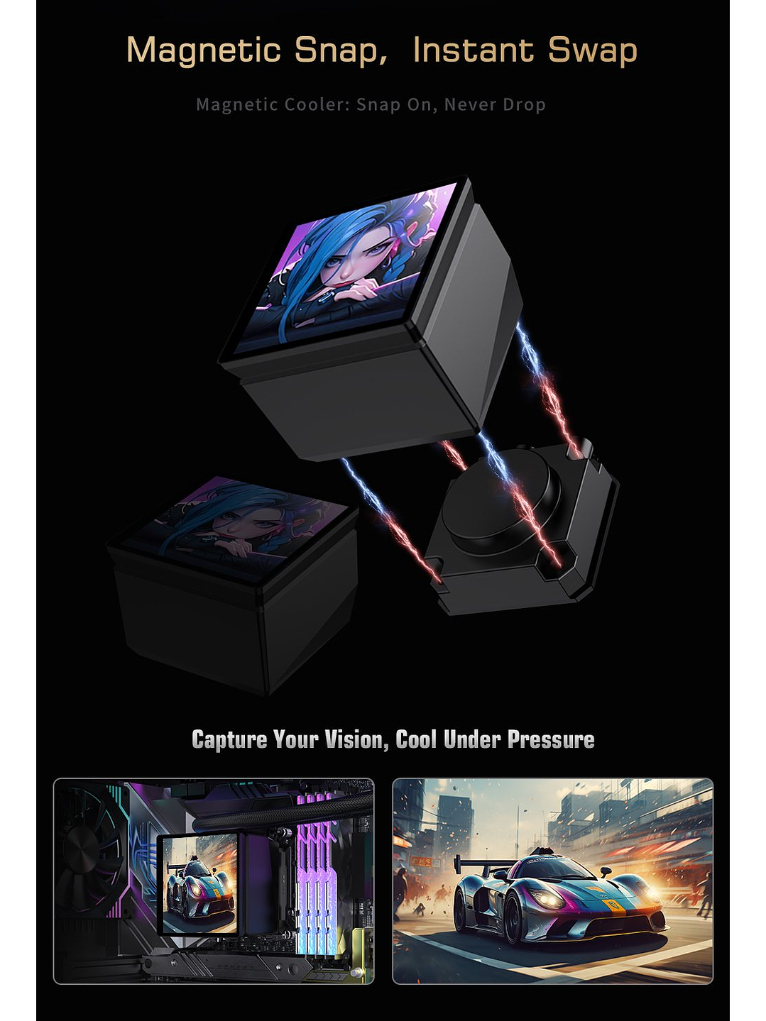  Refrigeración Líquida AIO 240mm con Pantalla Digital 3.5