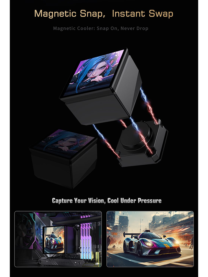  Refrigeración Líquida AIO 240mm con Pantalla Digital 3.5