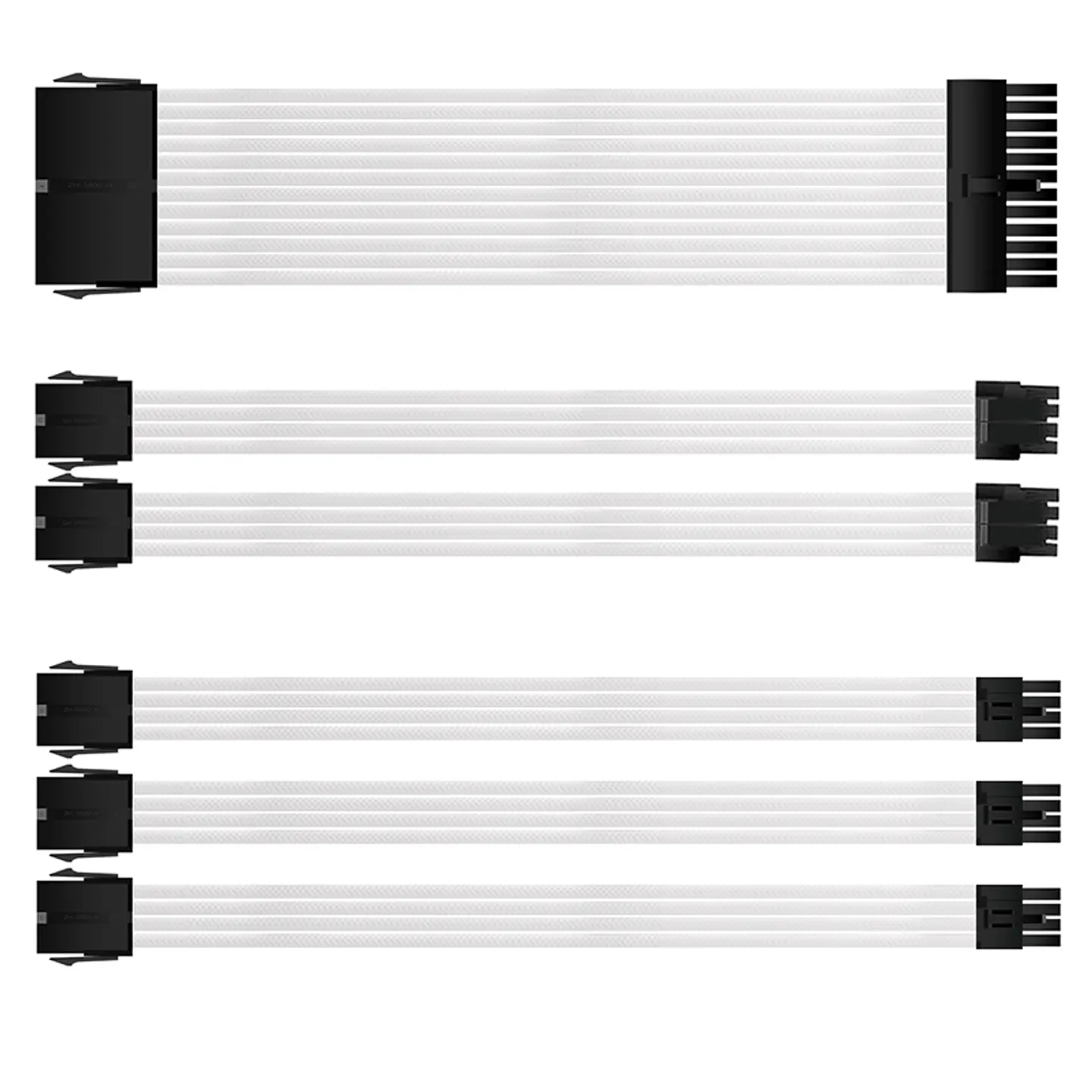 Kit Extensiones PSU PC Gamer Sleeved – ATX 24 Pin + CPU 4+4 + GPU 6+2  1