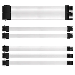 Kit Extensiones PSU PC Gamer Sleeved – ATX 24 Pin + CPU 4+4 + GPU 6+2 