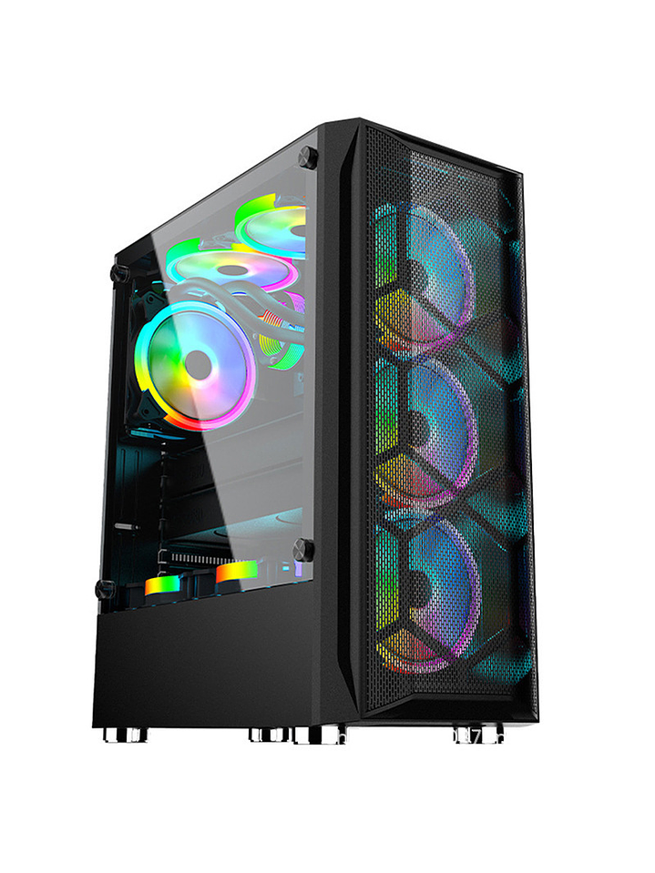 Gabinete Gamer Rgb Atx, Vidrio Templado, Usb 3.0 Max 8 Fans 3