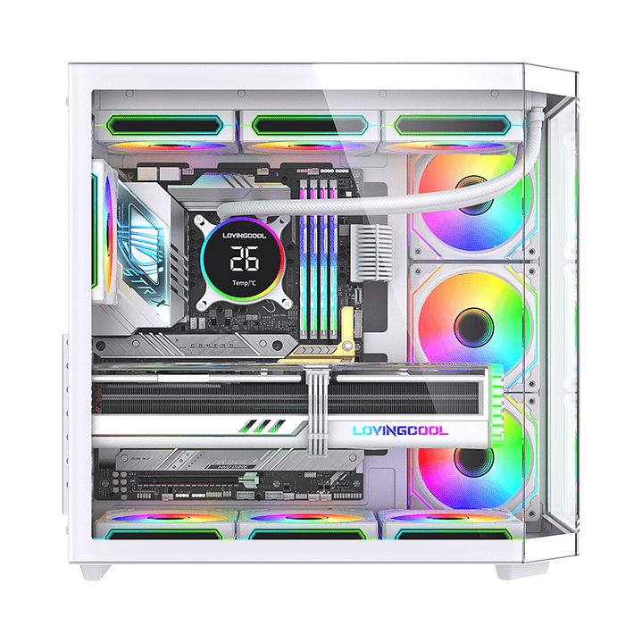 Gabinete Gamer Mid-tower Atx Rgb Vidrio Templado Max 10 Fan 7