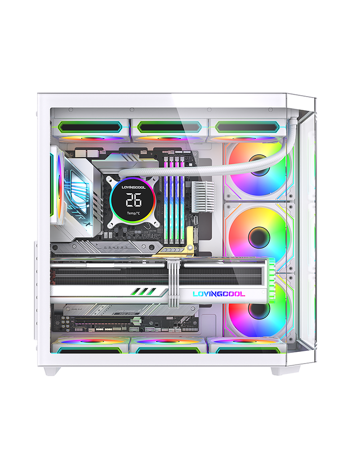 Gabinete Gamer Mid-tower Atx Rgb Vidrio Templado Max 10 Fan 7