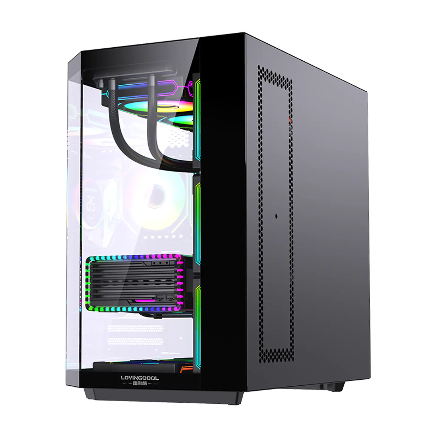 Gabinete Gamer Mid-tower Atx Rgb Vidrio Templado Max 10 Fan 8