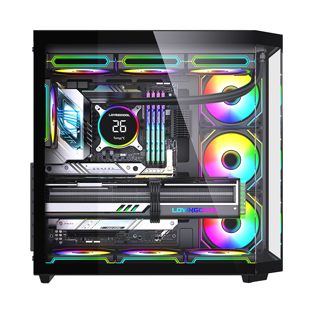 Gabinete Gamer Mid-tower Atx Rgb Vidrio Templado Max 10 Fan 9