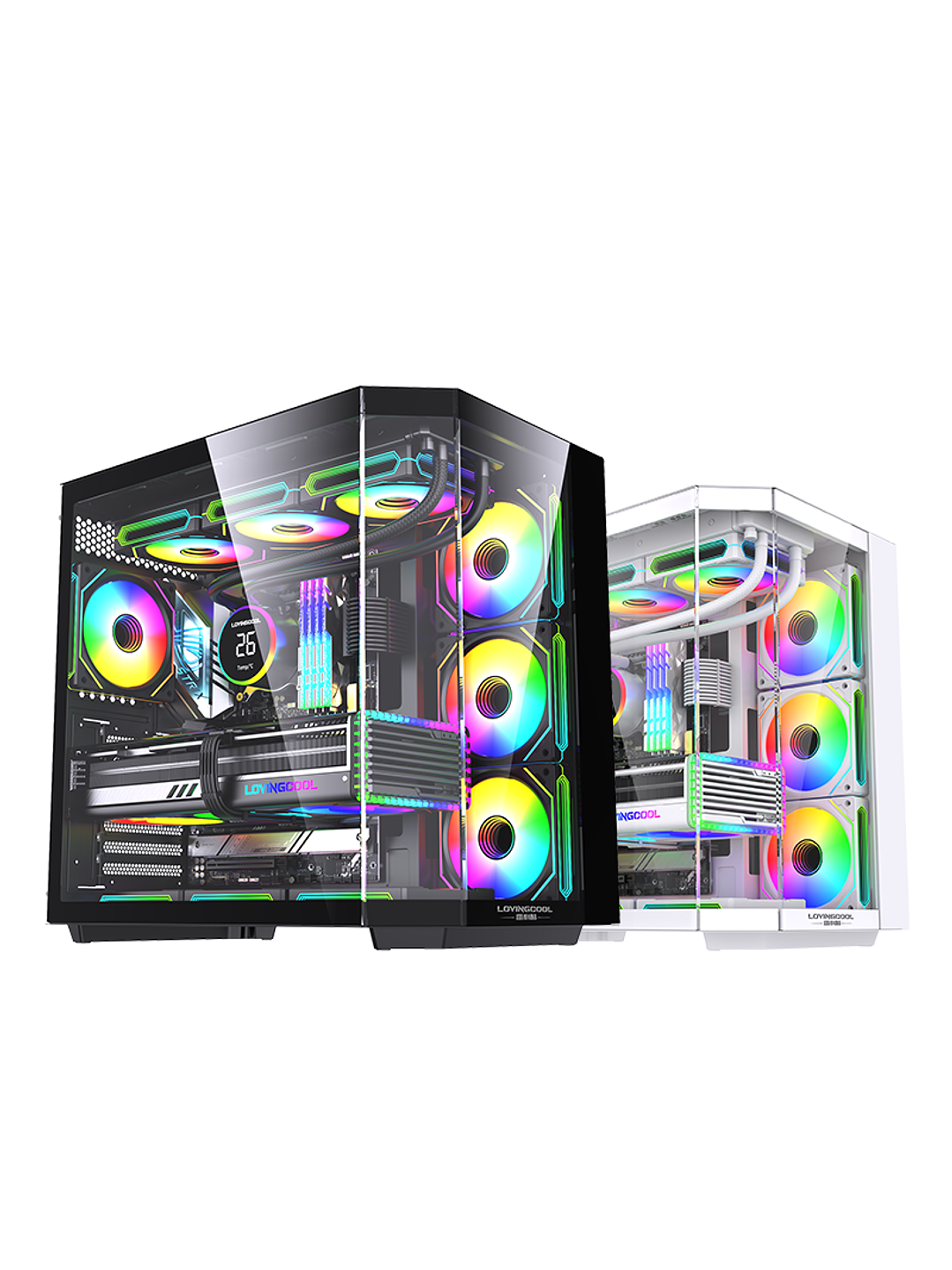 Gabinete Gamer Mid-tower Atx Rgb Vidrio Templado Max 10 Fan 10