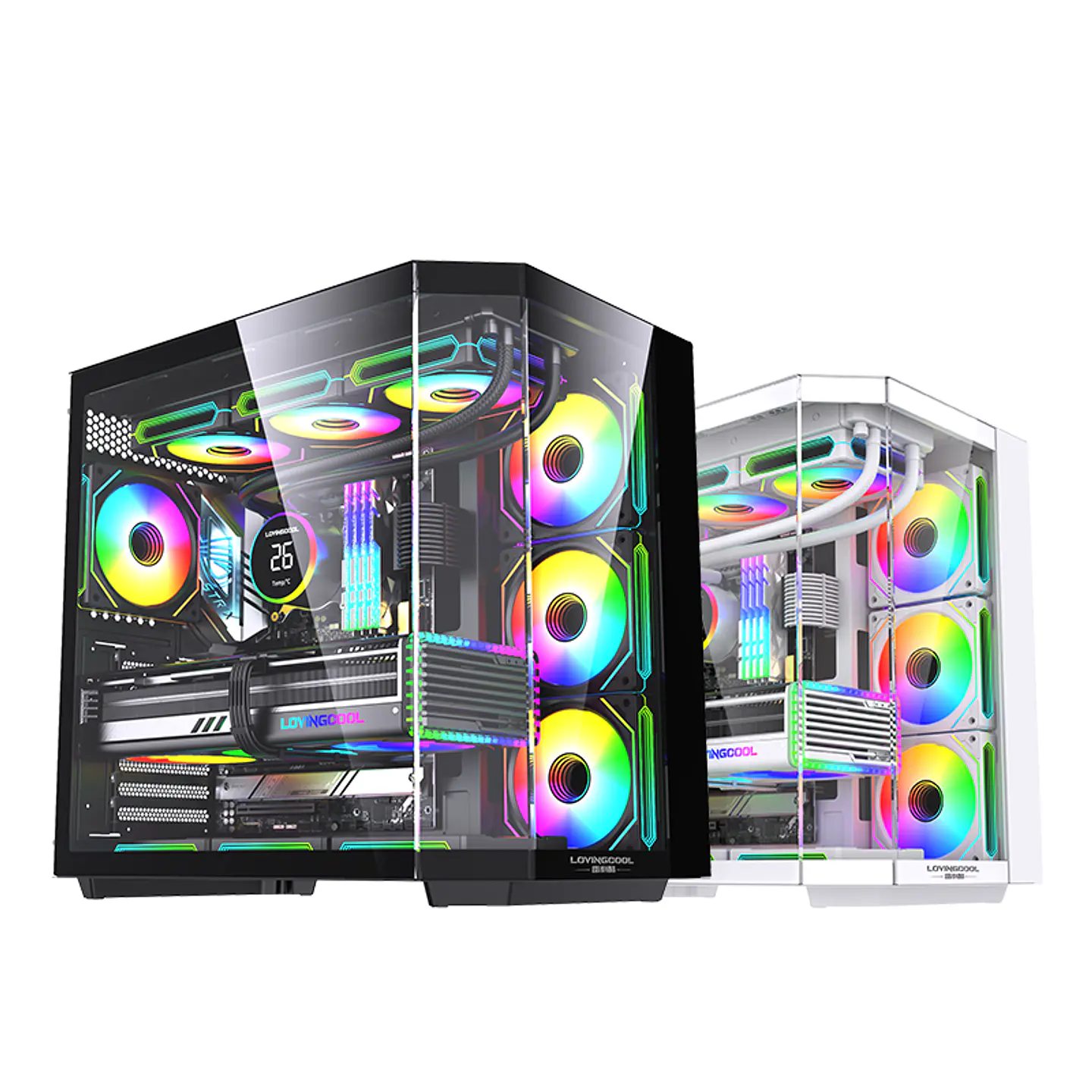 Gabinete Gamer Mid-tower Atx Rgb Vidrio Templado Max 10 Fan 10