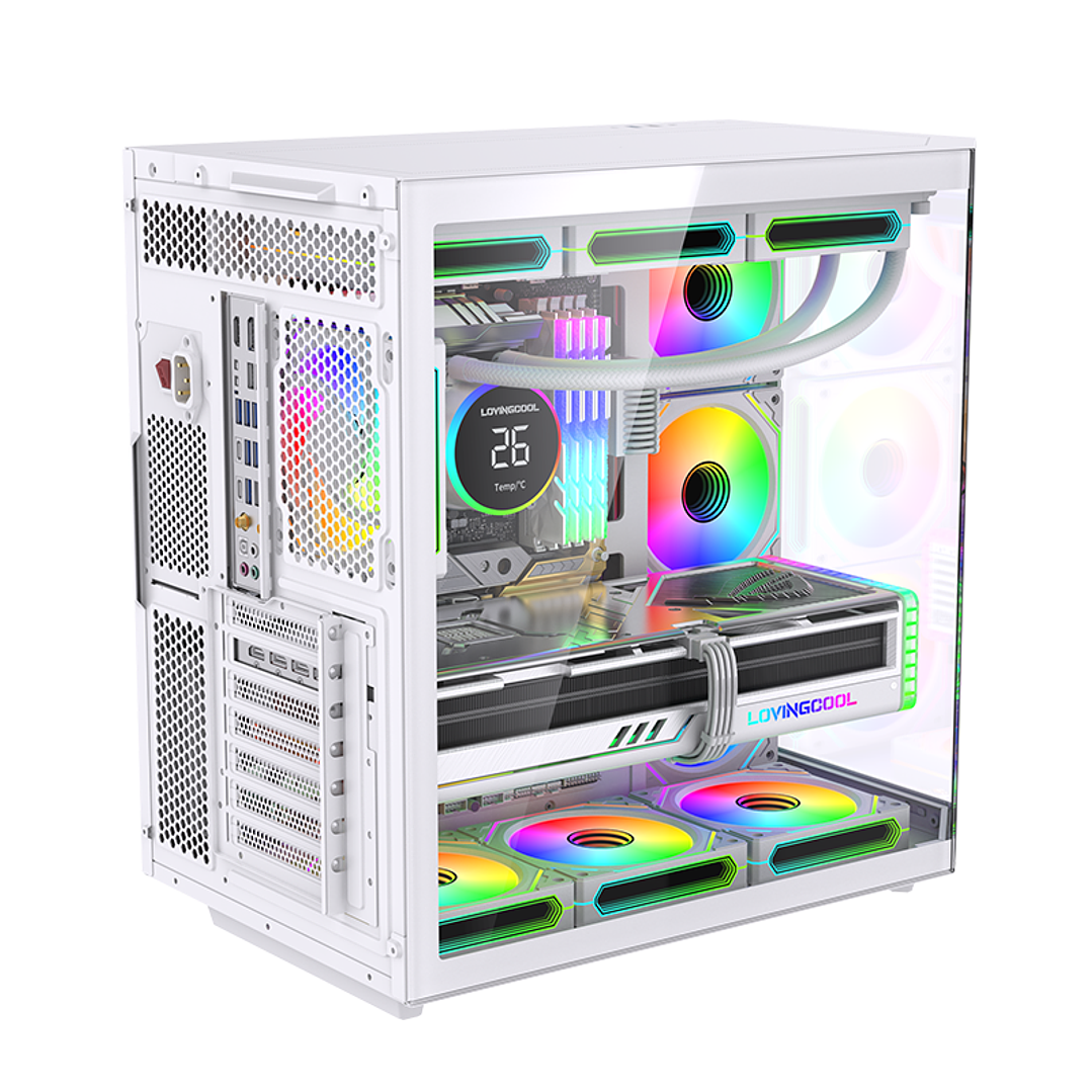 Gabinete Gamer Mid-tower Atx Rgb Vidrio Templado Max 10 Fan 16