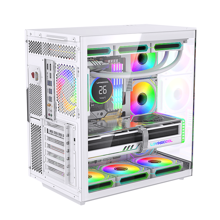 Gabinete Gamer Mid-tower Atx Rgb Vidrio Templado Max 10 Fan 16