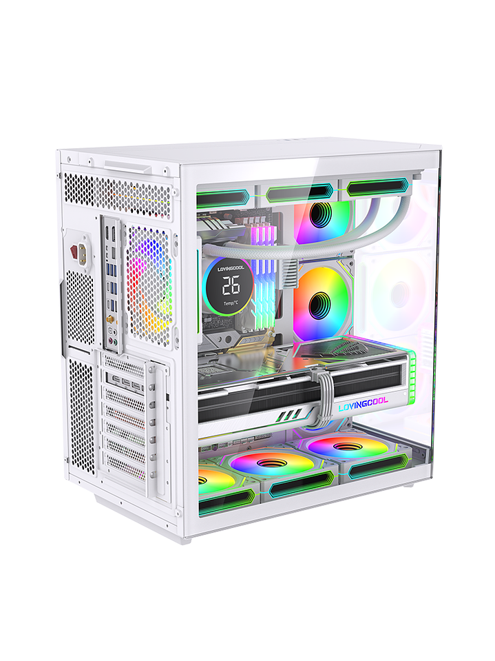 Gabinete Gamer Mid-tower Atx Rgb Vidrio Templado Max 10 Fan 16