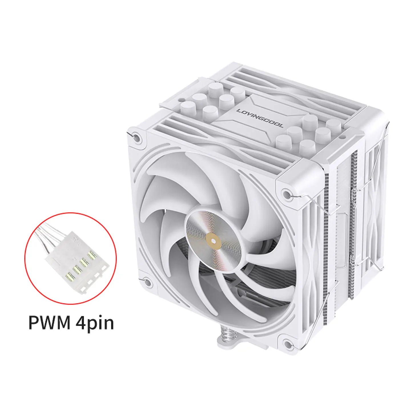 Enfriador CPU Lovingcool K4000 4 Heatpipes + Ventilador PWM 120mm Silencioso 3