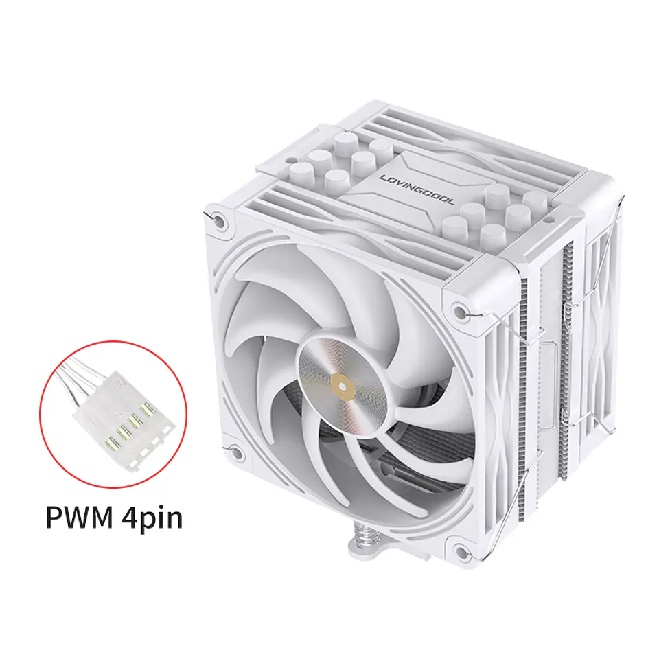Enfriador CPU Lovingcool K4000 4 Heatpipes + Ventilador PWM 120mm Silencioso 3