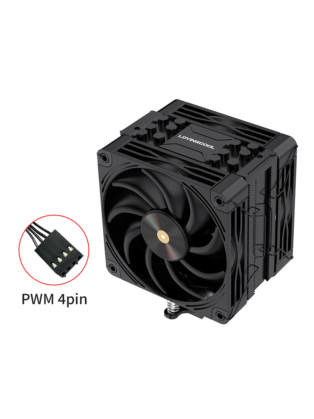 Enfriador Cpu Lovingcool 120mm Tdp 205w Amd Intel 63 Cfm 4