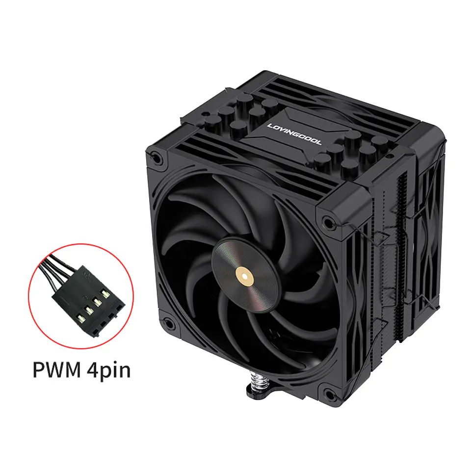 Enfriador CPU Lovingcool K4000 4 Heatpipes + Ventilador PWM 120mm Silencioso 4