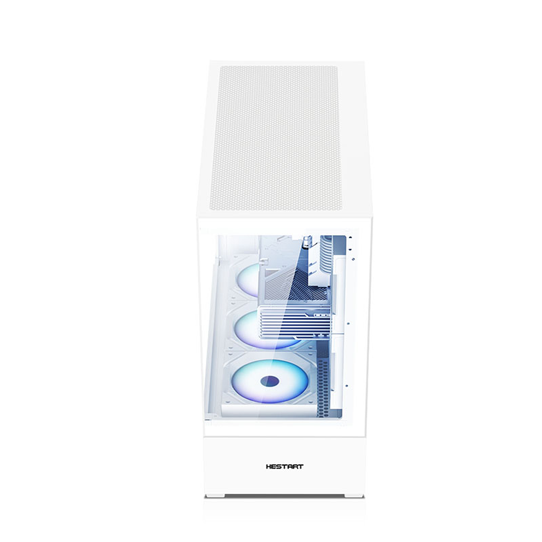 Gabinete Coreforce Lc Air Atx Vidrio Templado, Usb Type-c + ventilador 120 mm Blanco 2