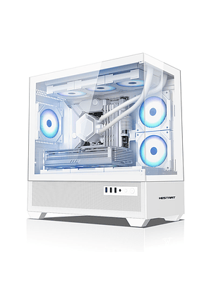 Gabinete Coreforce Lc Air Atx Vidrio Templado, Usb Type-c Blanco