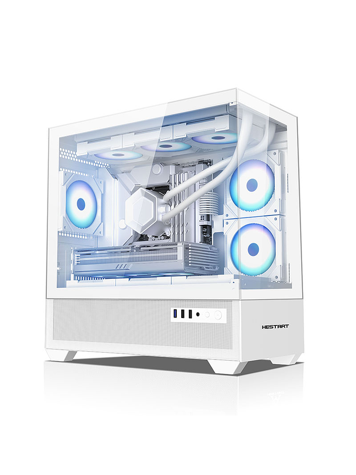 Gabinete Coreforce Lc Air Atx Vidrio Templado, Usb Type-c Blanco 1