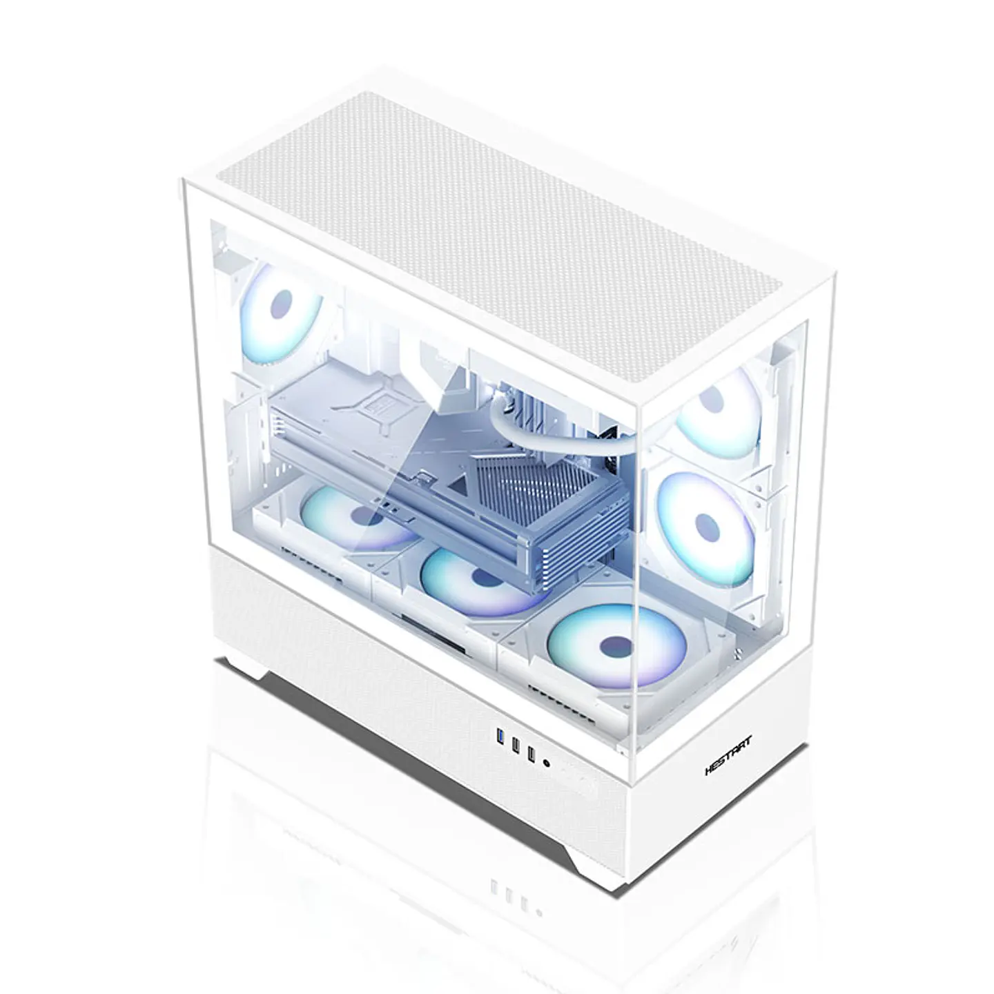 Gabinete Coreforce Lc Air MAtx Vidrio Templado, Usb 3.0 + ventilador 120 mm Blanco 3