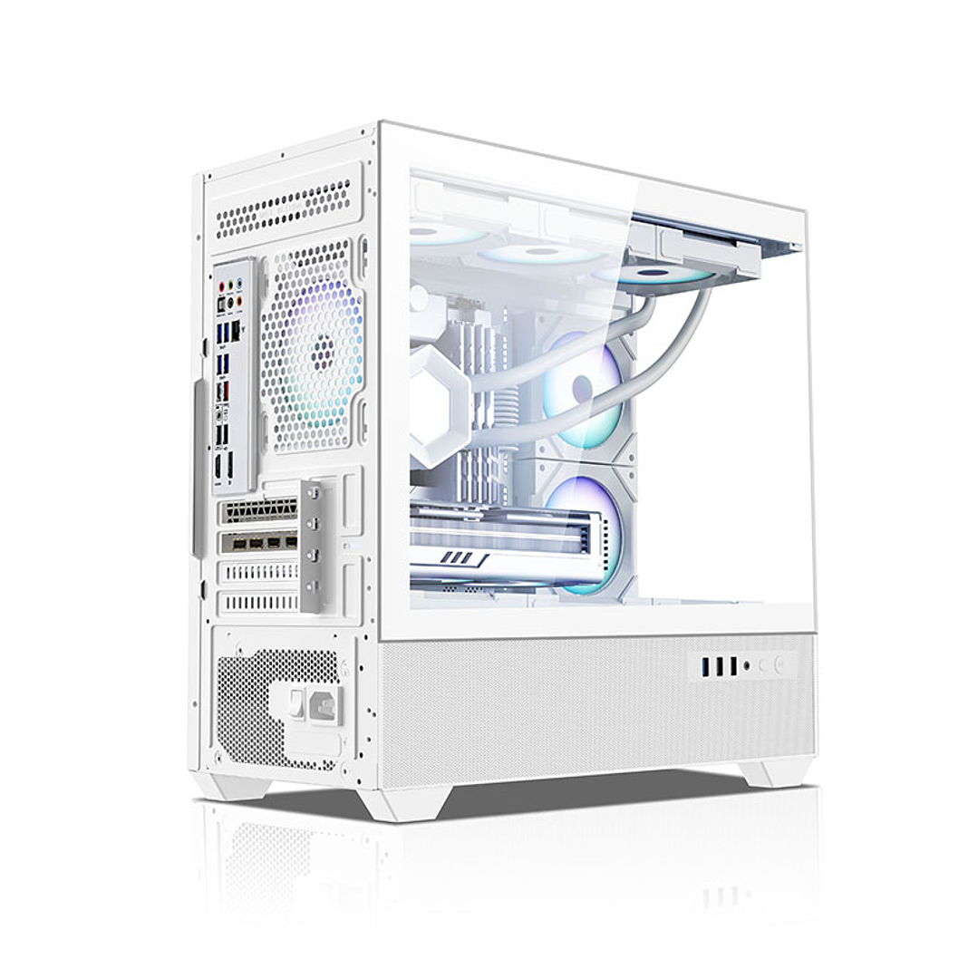 Gabinete Coreforce Lc Air Atx Vidrio Templado, Usb Type-c + ventilador 120 mm Blanco 5