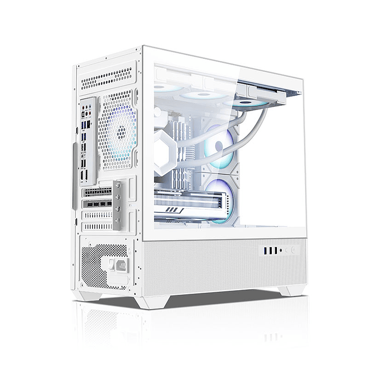 Gabinete Coreforce Lc Air Atx Vidrio Templado, Usb Type-c + ventilador 120 mm Blanco 5