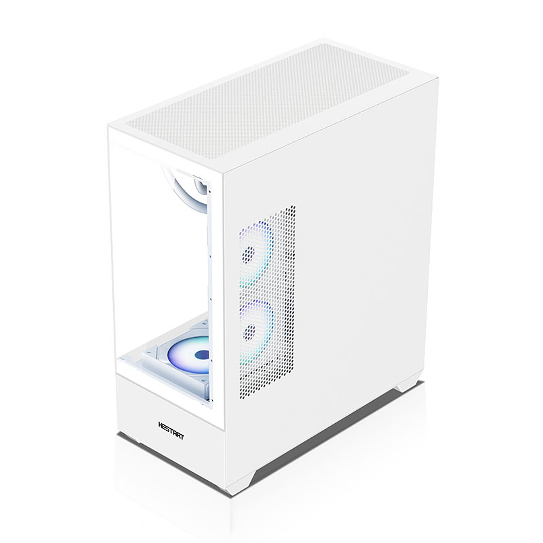 Gabinete Coreforce Lc Air Atx Vidrio Templado, Usb Type-c + ventilador 120 mm Blanco 6