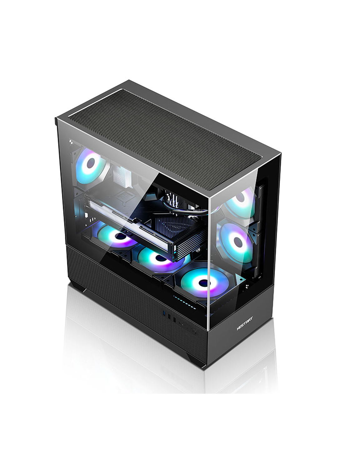 Gabinete Coreforce Lc Air M-Atx Vidrio Templado, Usb Type-c 7