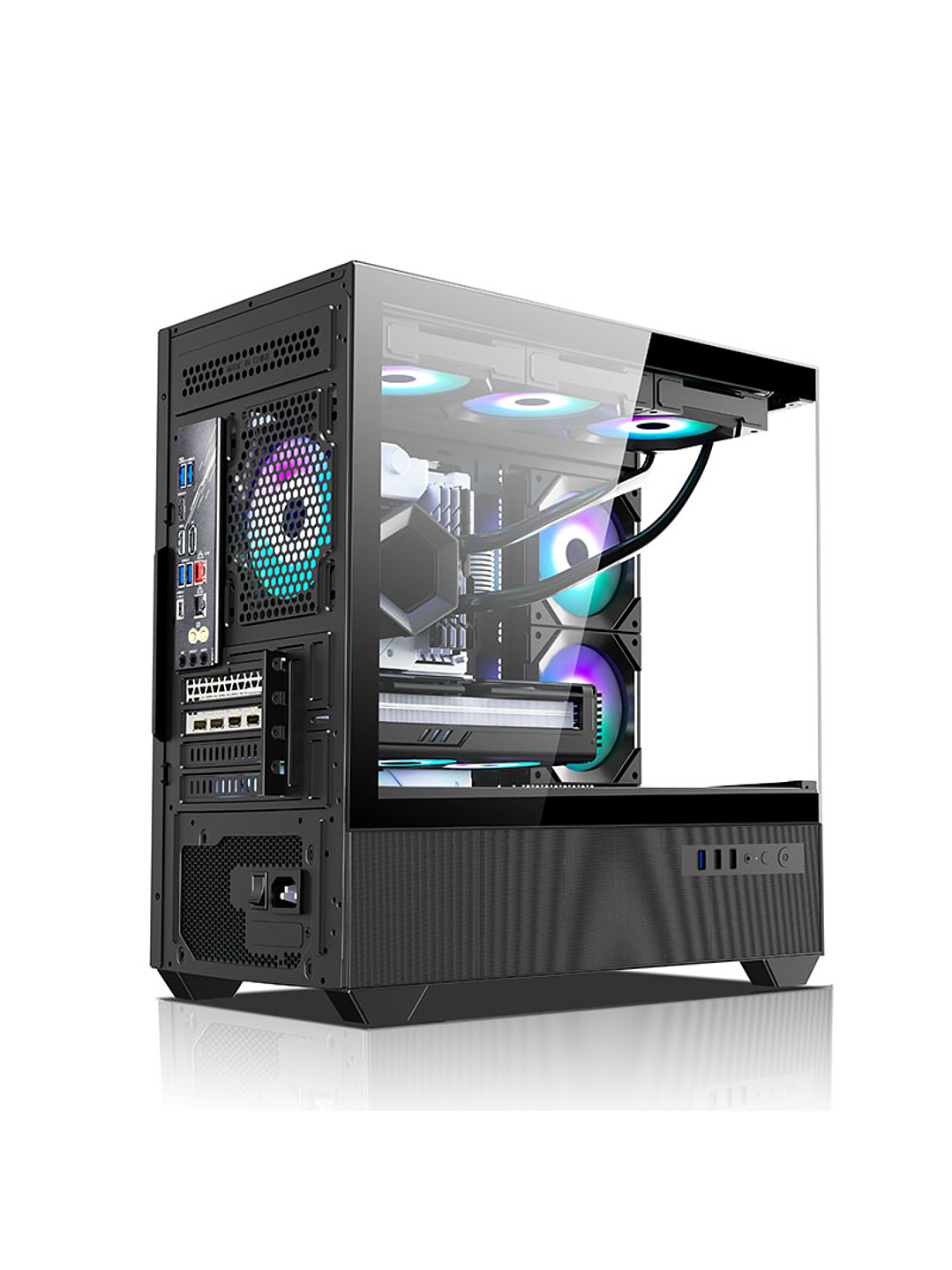 Gabinete Coreforce Lc Air M-Atx Vidrio Templado, Usb Type-c 8