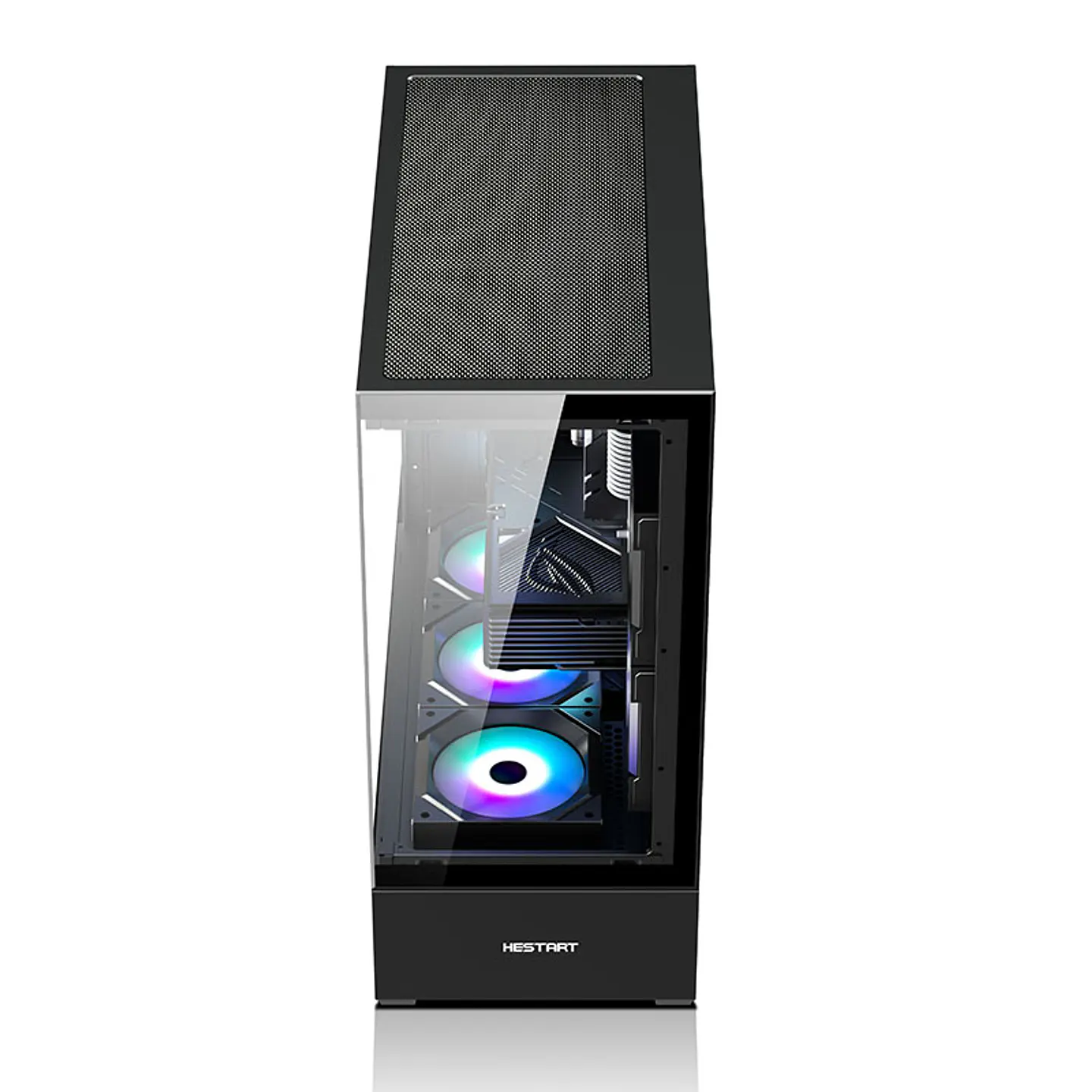 Gabinete Coreforce Lc Air M-Atx Vidrio Templado, Usb 3.0 + ventilador de regalo 120 mm NEGRO 9