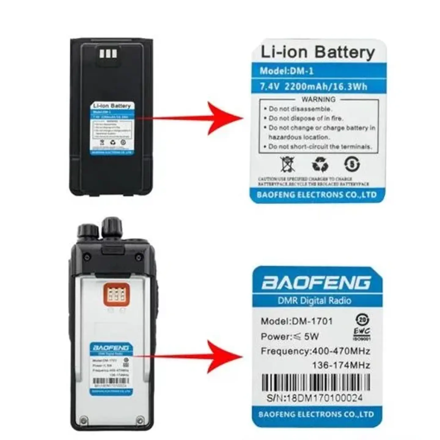 Baofeng DM 1701 DMR Análoga-Digital VHF-UHF 6