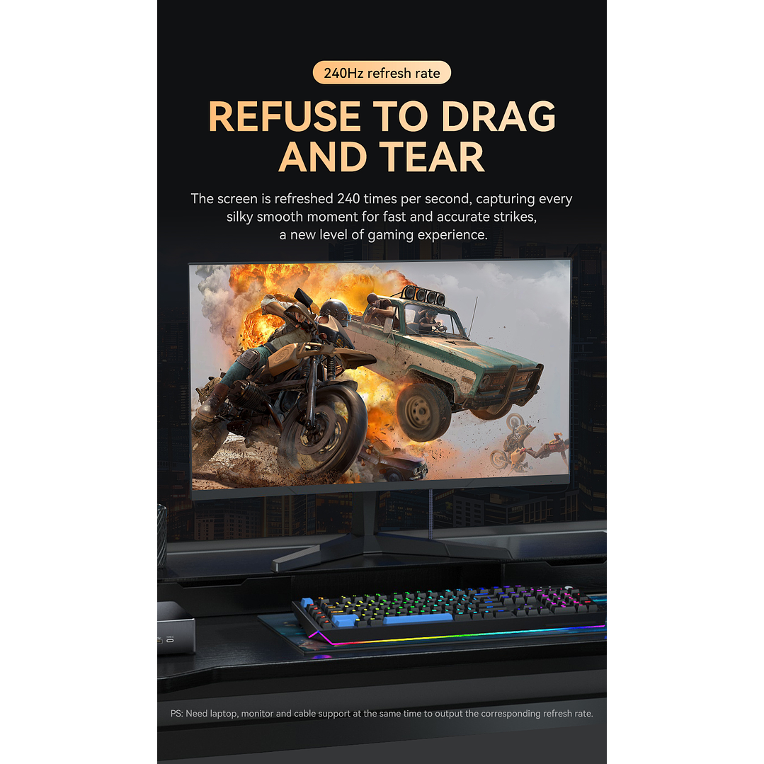 Cable USB-C a HDMI HDTV M/M 8K 60Hz  – Conexión de ultra alta definición con máxima resistencia 14