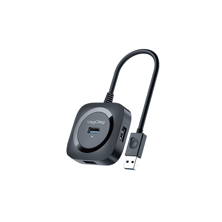  HUB USB 3.0 de 4 Puertos VegGieg  – Expansión rápida, confiable y elegante  1