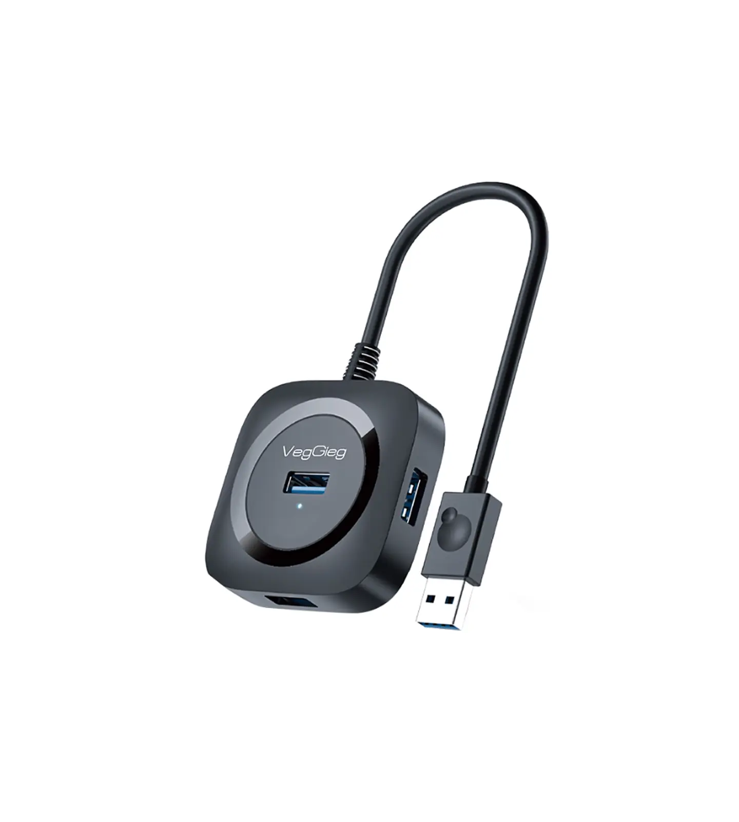  HUB USB 3.0 de 4 Puertos VegGieg  – Expansión rápida, confiable y elegante  1