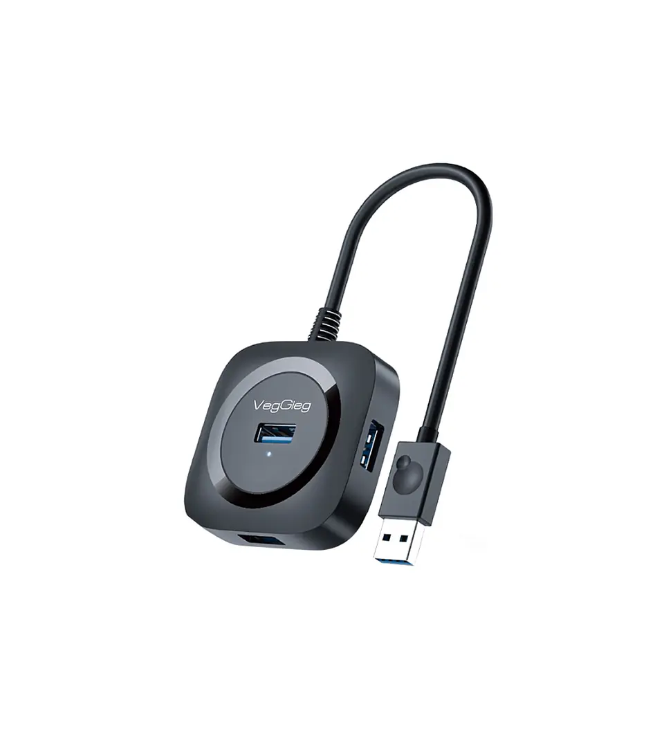  HUB USB 3.0 de 4 Puertos VegGieg  – Expansión rápida, confiable y elegante  1
