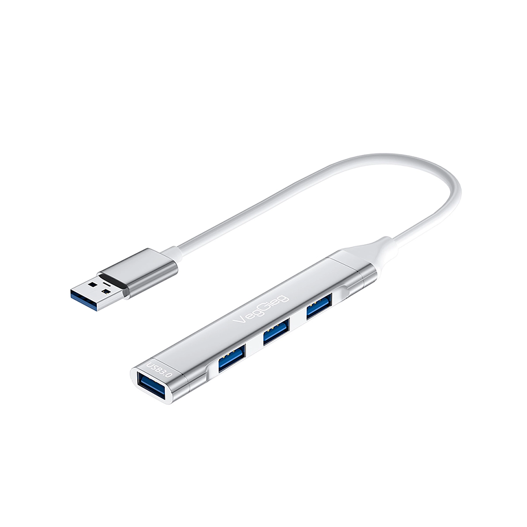 Hub USB 3.0 de 4 Puertos VegGieg – Rendimiento superior, diseño confiable  1