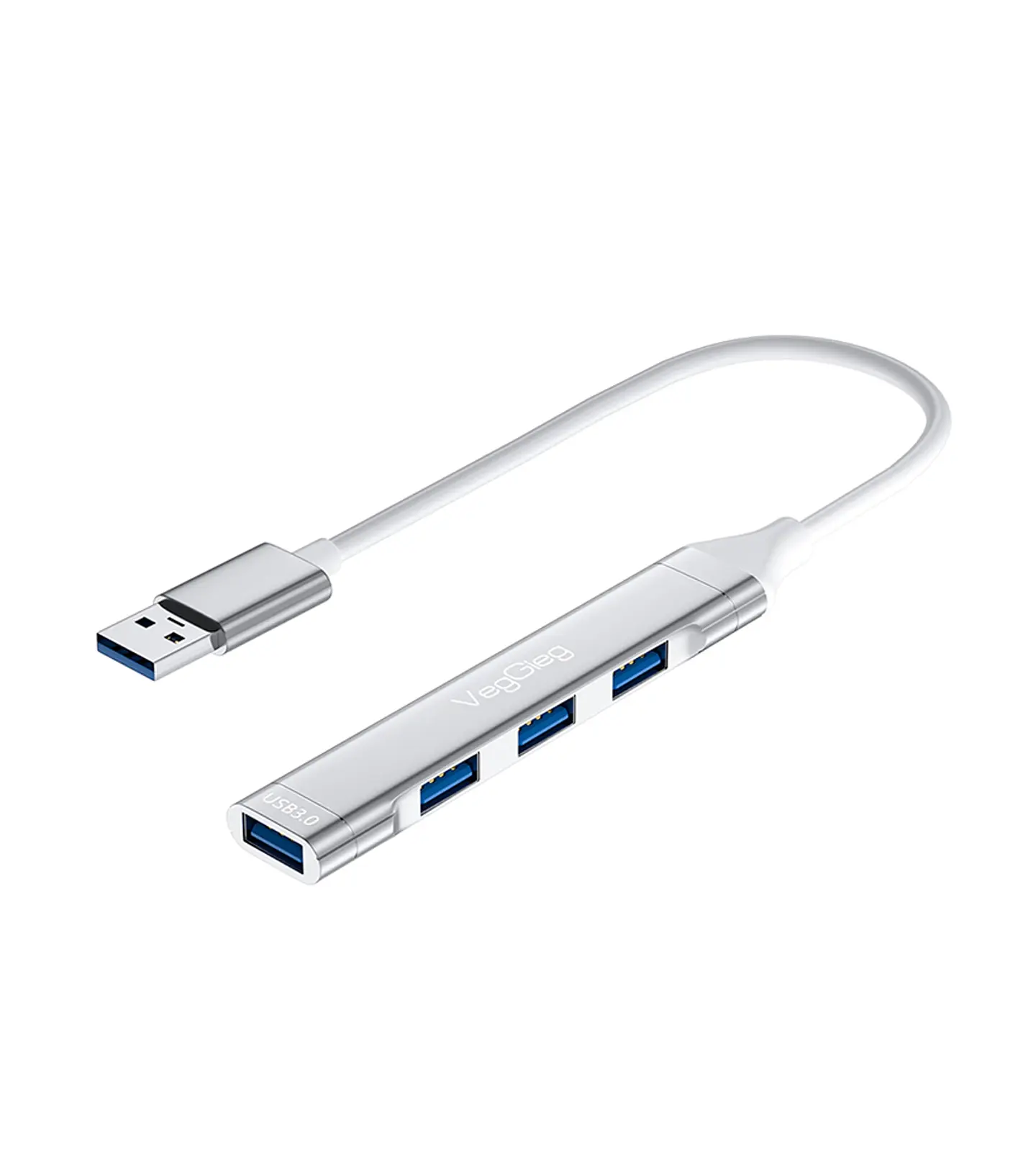 Hub USB 3.0 de 4 Puertos VegGieg – Rendimiento superior, diseño confiable  1