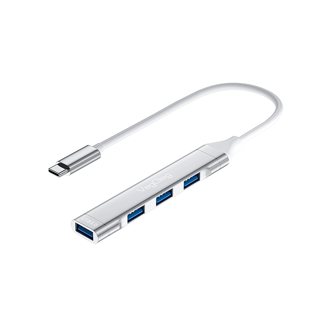 Hub USB TIPO C 3.0 de 4 Puertos VegGieg – Rendimiento superior, diseño confiable  1