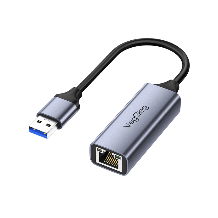  Adaptador USB 3.0 a LAN RJ45 1000Mbps VegGieg – Conectividad estable, velocidad máxima 1