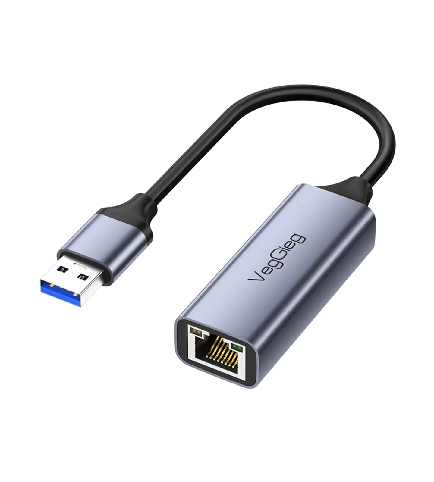  Adaptador USB 3.0 a LAN RJ45 1000Mbps VegGieg – Conectividad estable, velocidad máxima 1