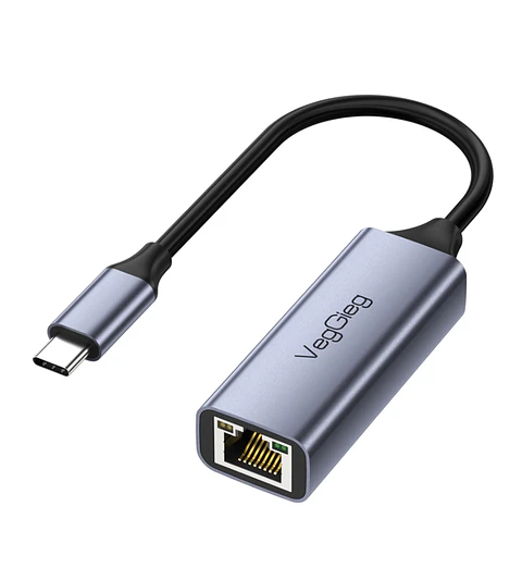 Adaptador USB TIPO C 3.0 a LAN RJ45 1000Mbps VegGieg – Conectividad estable, velocidad máxima
