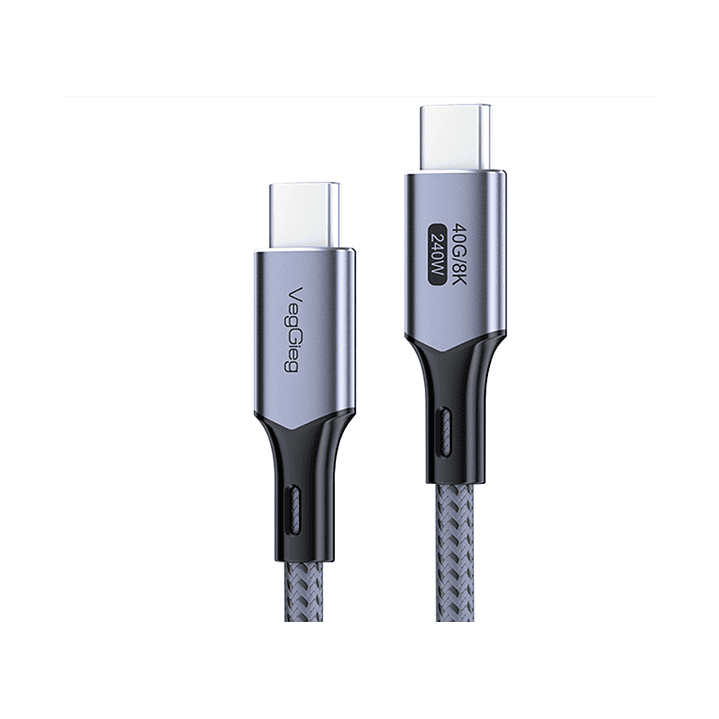 VegGieg Thunderbolt 4 – Cable USB-C 40Gbps con soporte 8K y carga rápida 240W 1