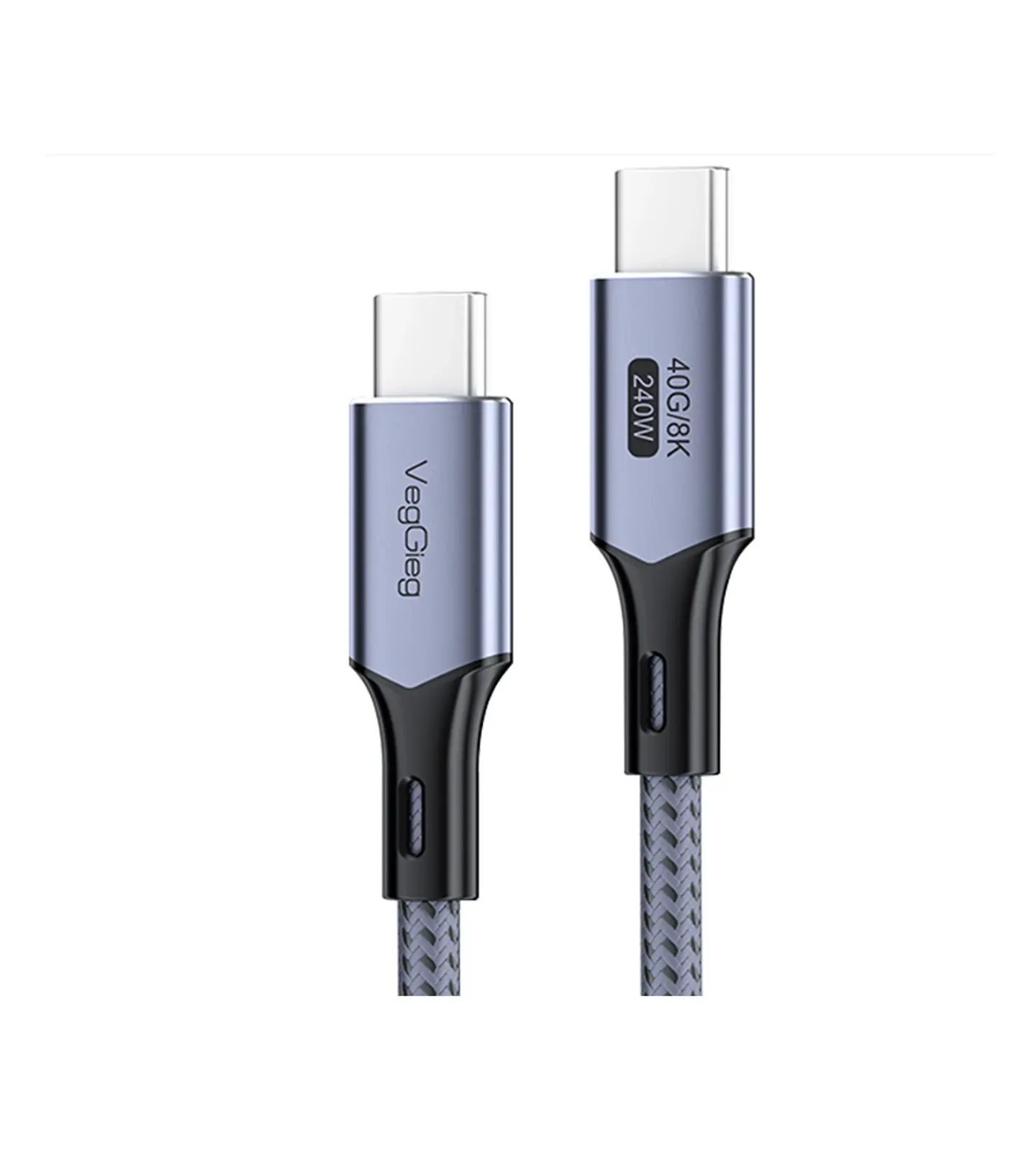 VegGieg Thunderbolt 4 – Cable USB-C 40Gbps con soporte 8K y carga rápida 240W 1