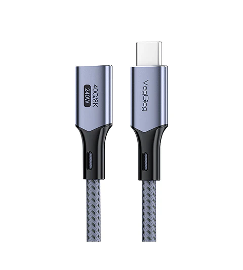 VegGieg  USB 4.0 Thunderbolt 4 – Cable de extensión Type-C 40Gbps / 240W / 8K 60Hz