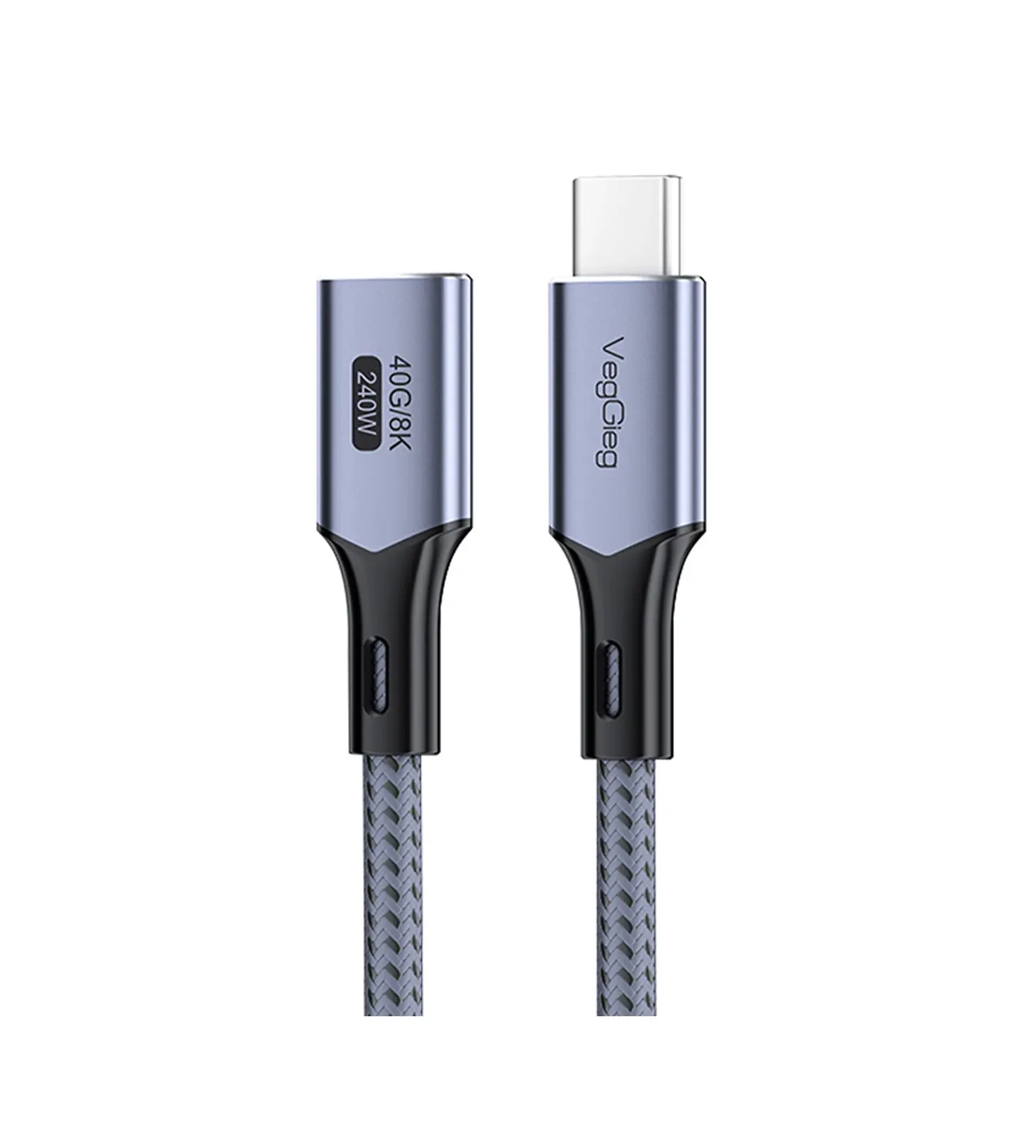 VegGieg  USB 4.0 Thunderbolt 4 – Cable de extensión Type-C 40Gbps / 240W / 8K 60Hz 1