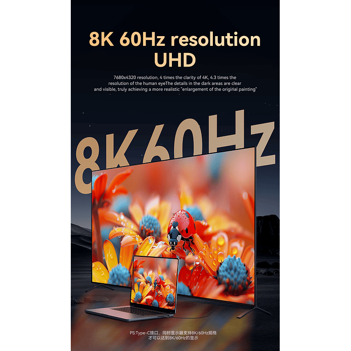 VegGieg  USB 4.0 Thunderbolt 4 – Cable de extensión Type-C 40Gbps / 240W / 8K 60Hz 5