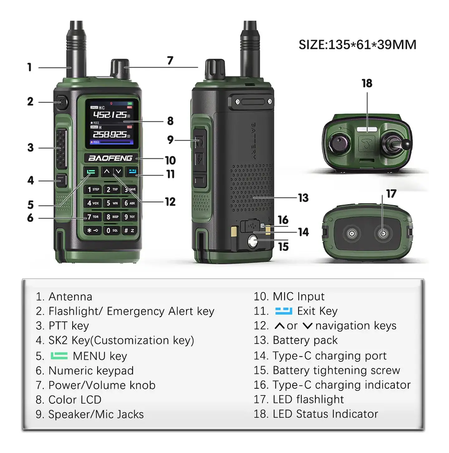 radio trasmisor baofeng UV 17 pro 5W UHF - VHF 7