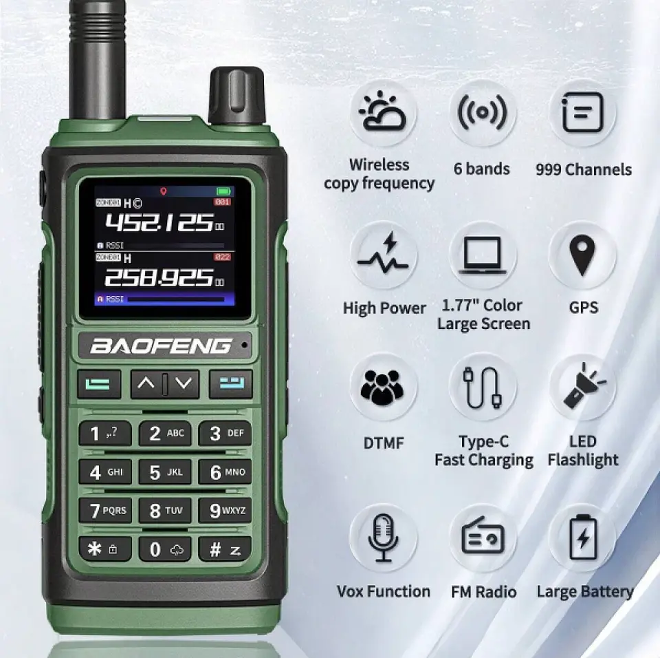 radio trasmisor baofeng UV 17 pro 5W UHF - VHF 8