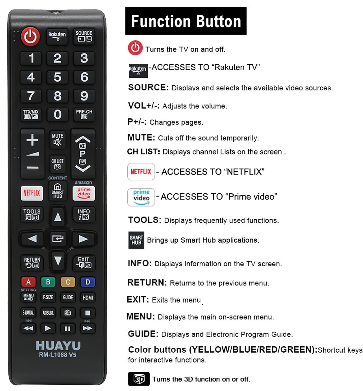 Control Remoto Universal  para Smart TV Samsung 2