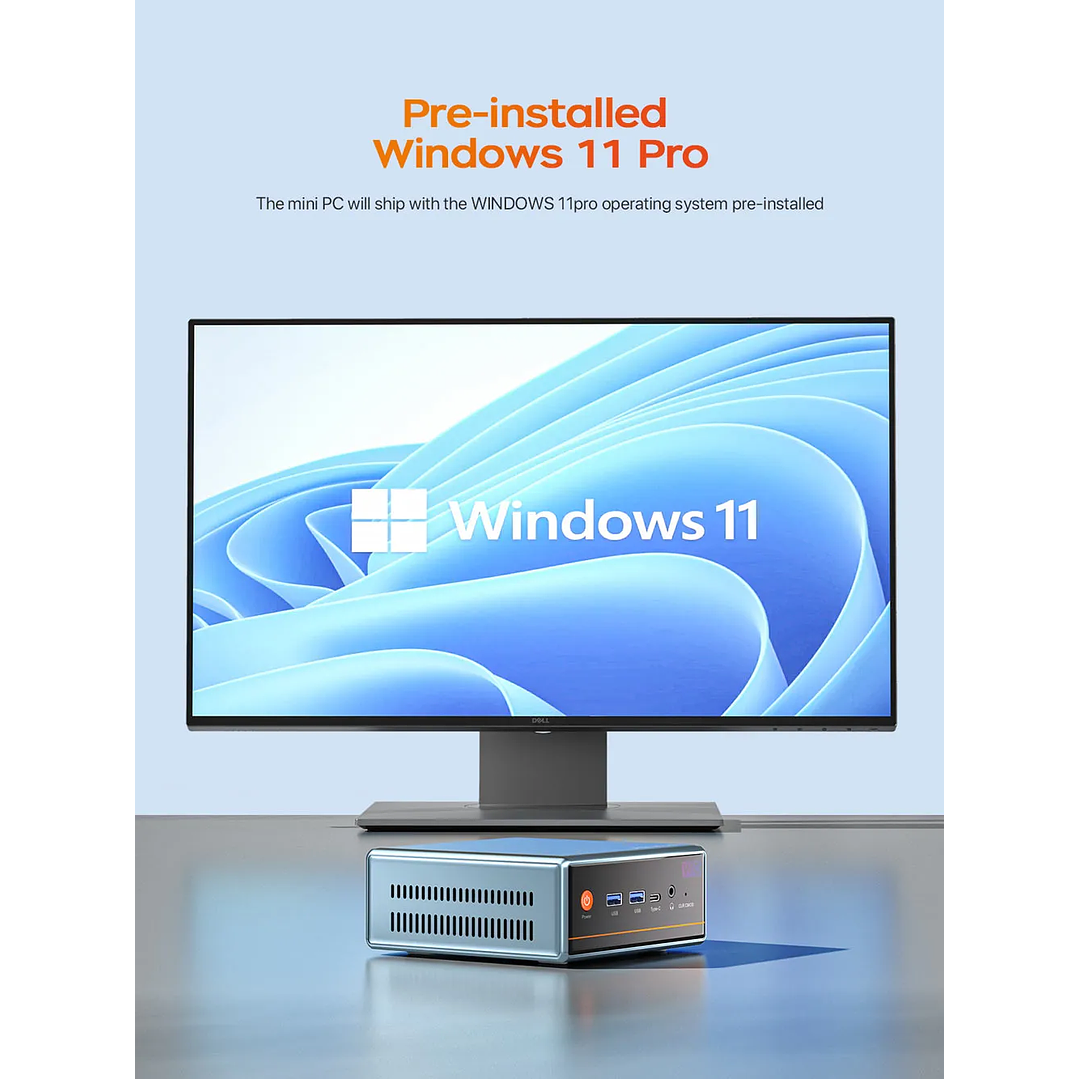 Mini PC PELADN WO4  con AMD Ryzen 7 5700U 16GB RAM DDR4 1TB SDD 4