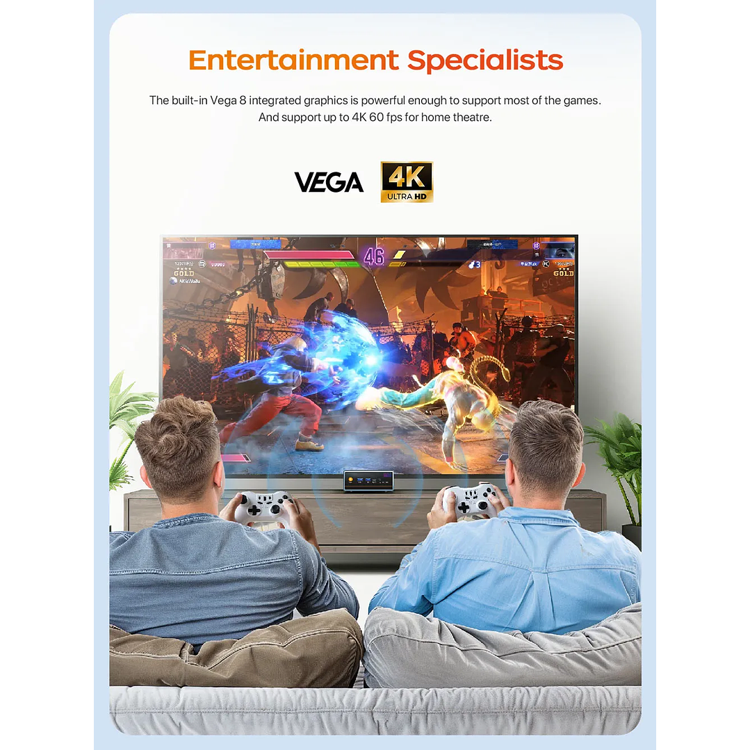 Mini PC PELADN WO4  con AMD Ryzen 7 5700U 16GB RAM DDR4 1TB SDD 8